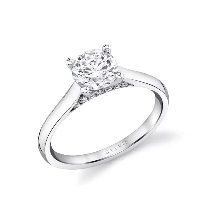 white gold solitaire engagement ring