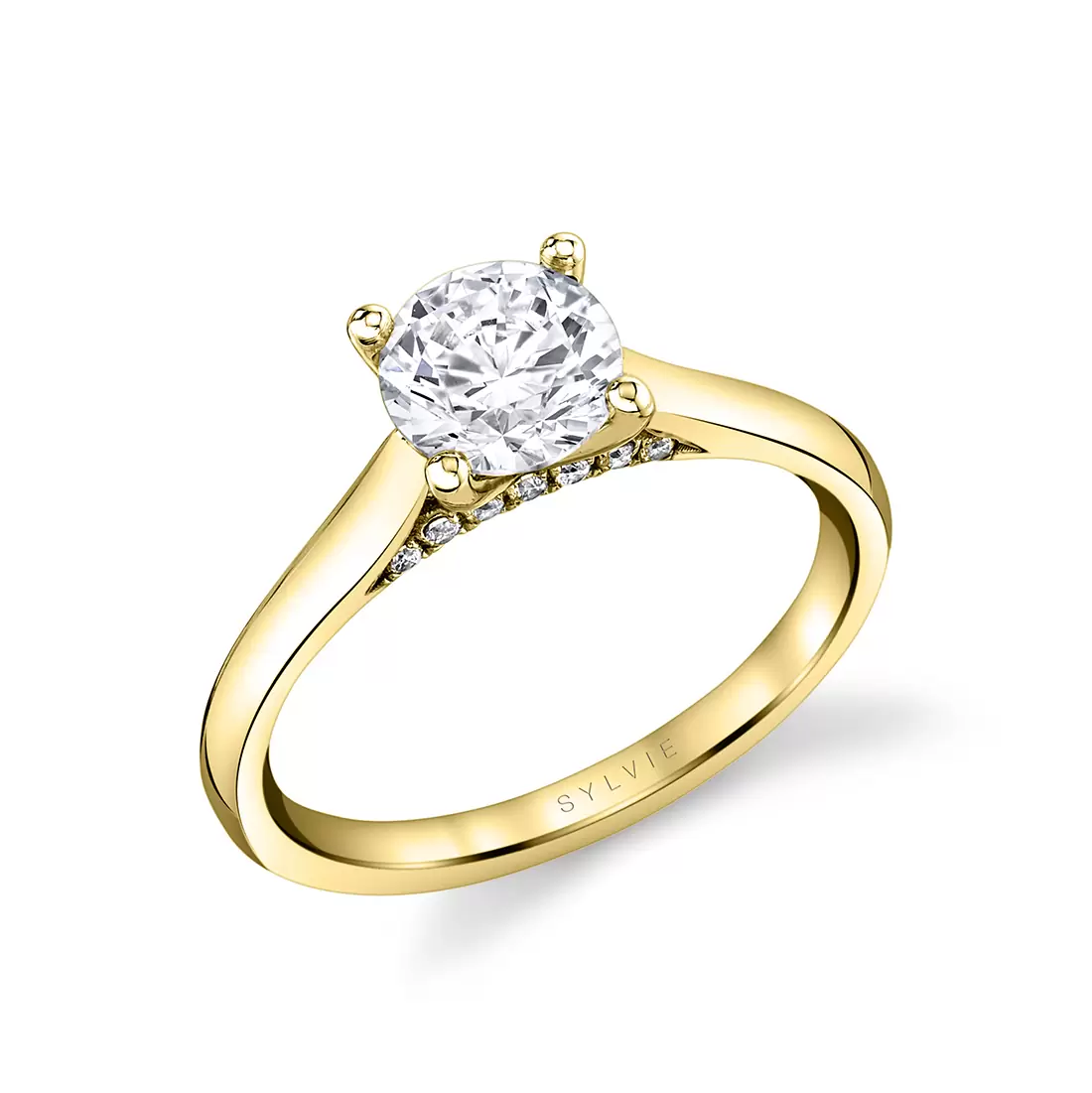 yellow gold solitaire engagement ring