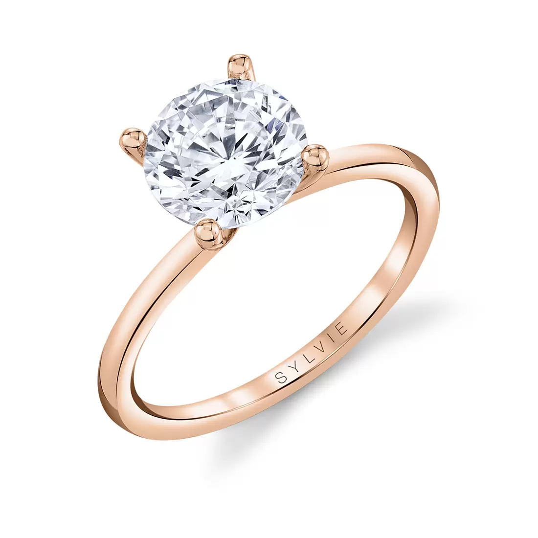 rose gold solitaire engagement ring