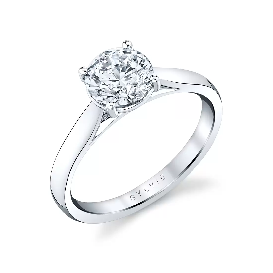 white gold solitaire engagement ring