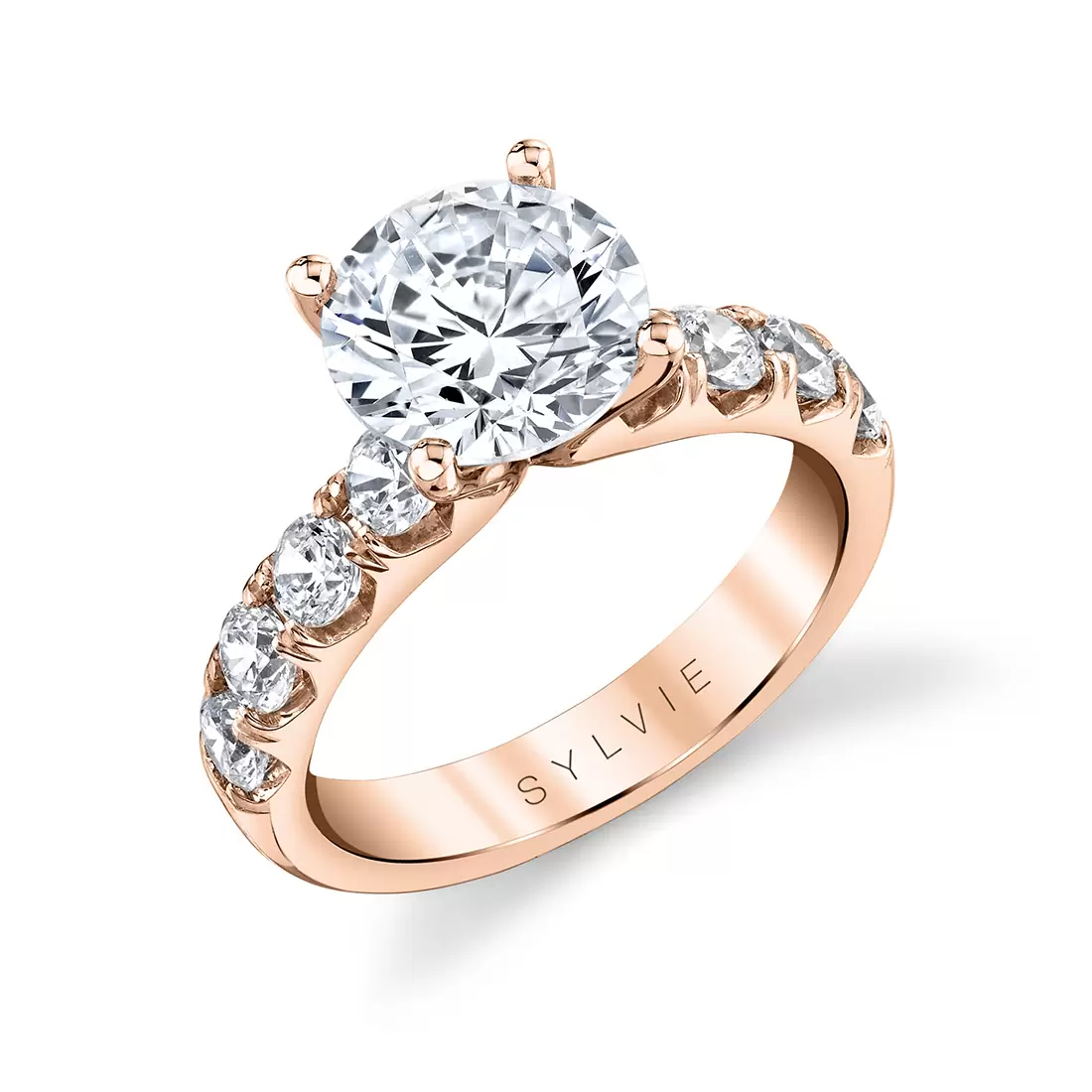 rose gold classic engagement ring