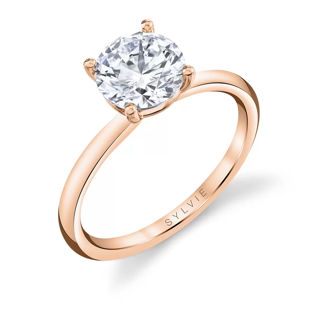 rose gold solitaire engagement ring