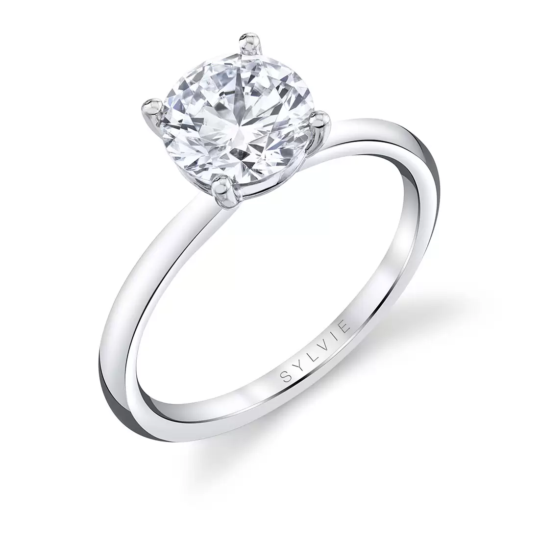 white gold solitaire engagement ring