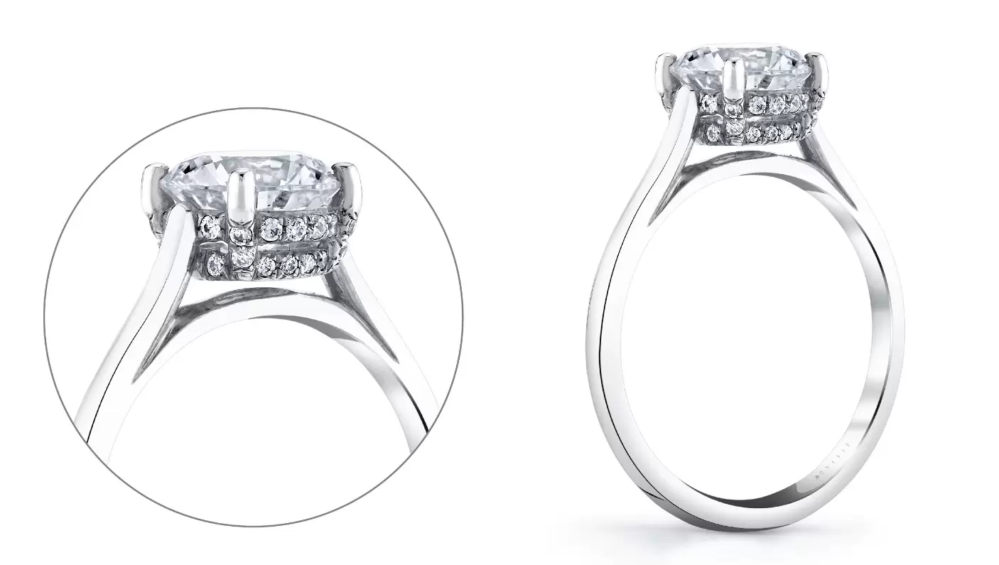 A Guide To Hidden Halo Engagement Rings Sylvie Jewelry