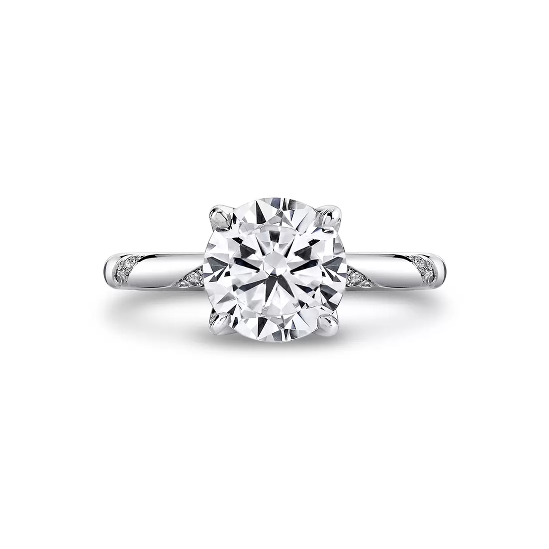 White Gold Tulira Twist Diamond Engagement Ring - Hazel