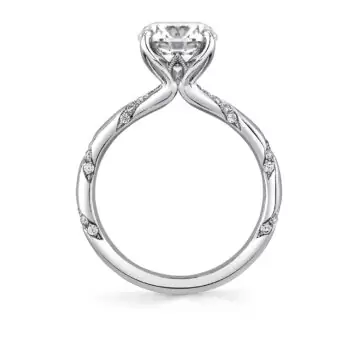 White Gold Tulira Twist Diamond Engagement Ring - Hazel