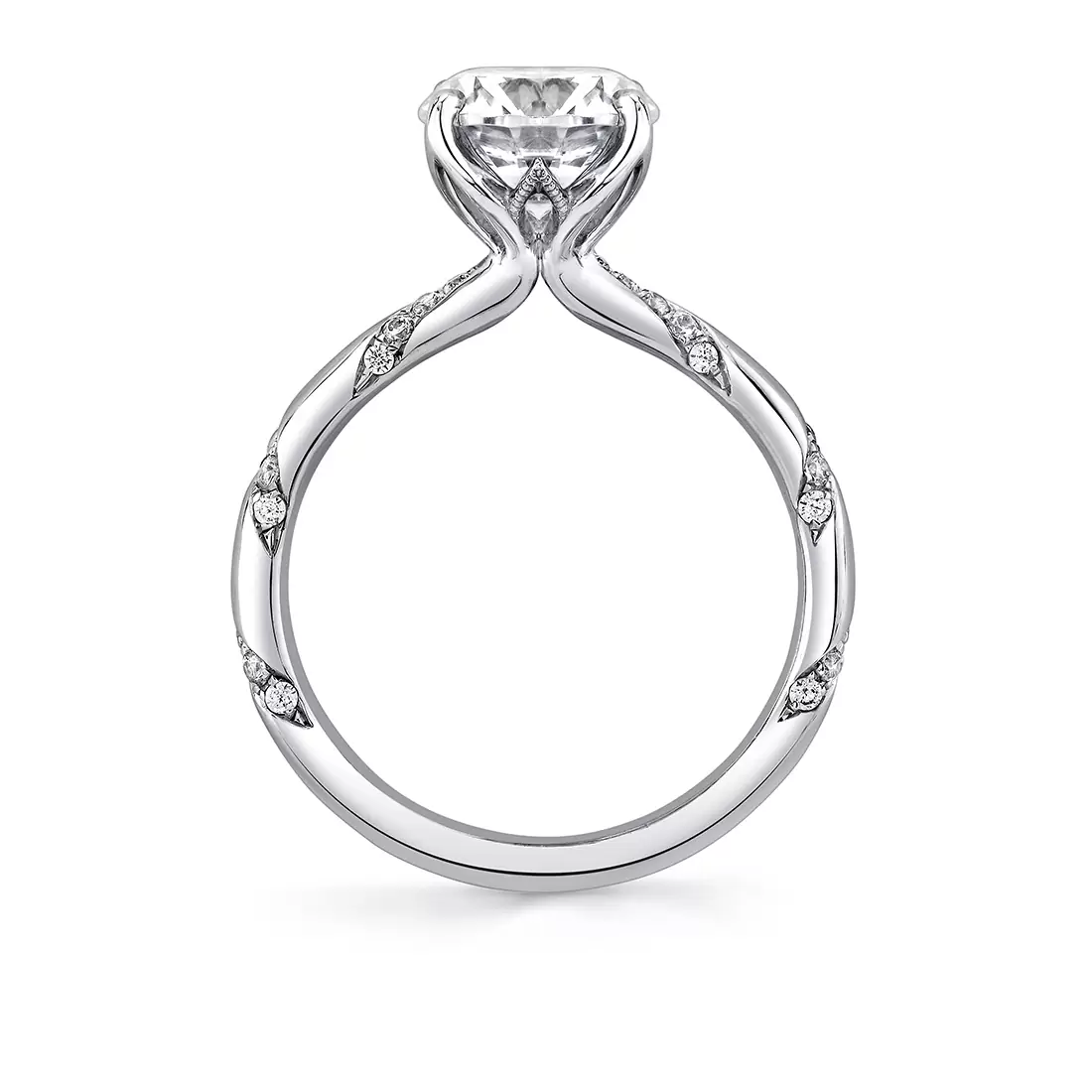 twist diamond engagement ring