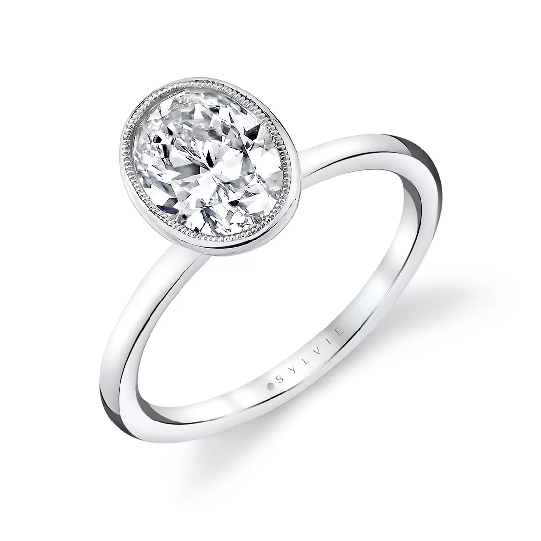 bezel-set solitaire engagement ring