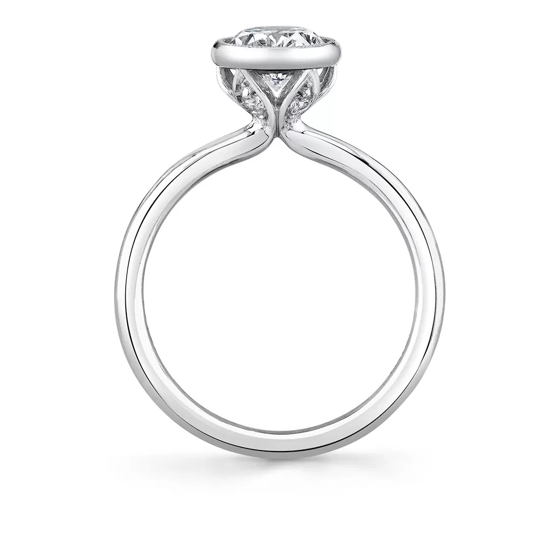 bezel-set solitaire engagement ring