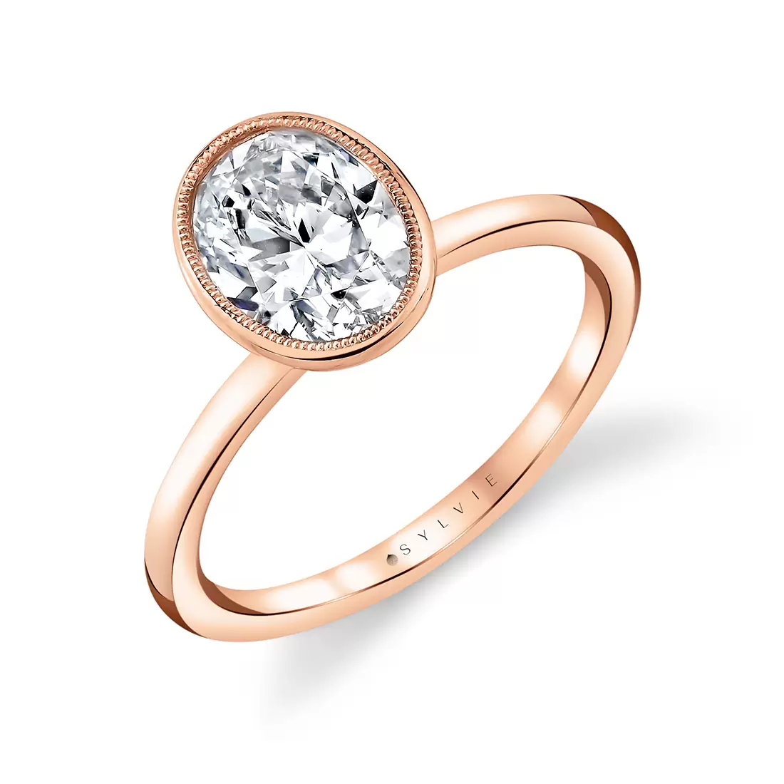 White Gold Tulira Bezel Set Solitaire Engagement Ring - Iris