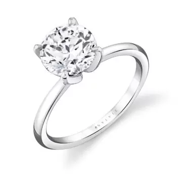 Yellow Gold Tulira Solitaire Marquise Petal Prong Engagement Ring - Chrys