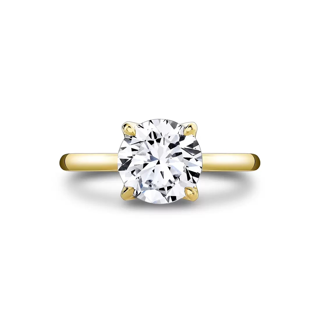 Yellow Gold Tulira Solitaire Marquise Petal Prong Engagement Ring - Chrys