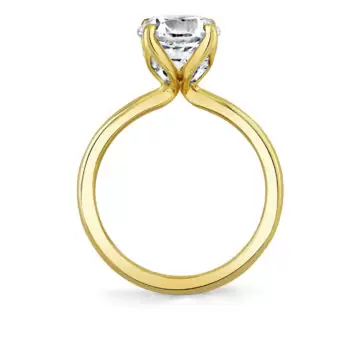 Yellow Gold Tulira Solitaire Marquise Petal Prong Engagement Ring - Chrys