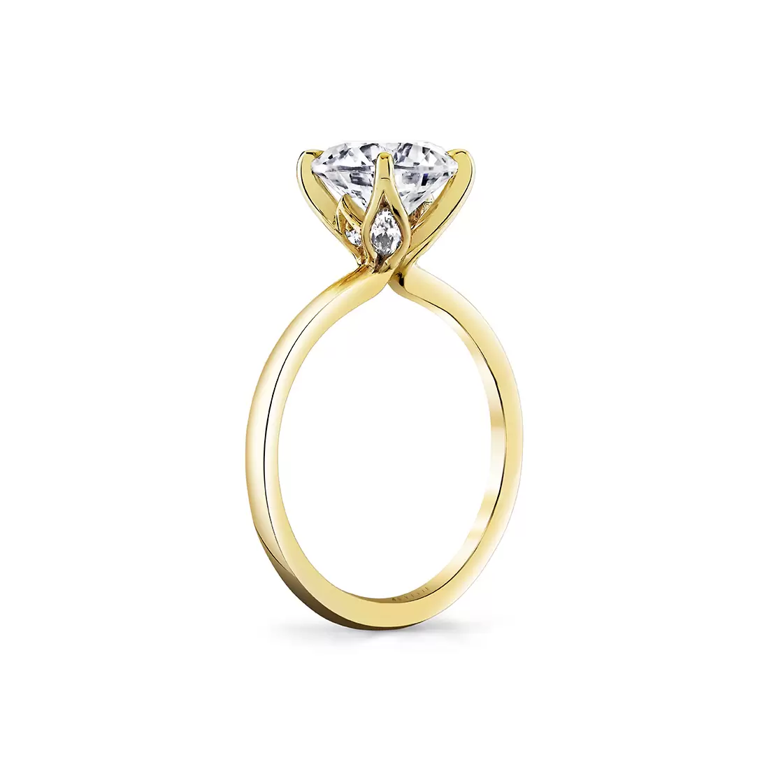 solitaire marquise petal prong engagement ring