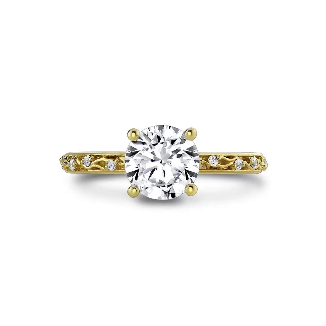 flower and vine engagement ring