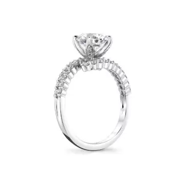 White Gold Tulira Double Crossover Engagement Ring - River