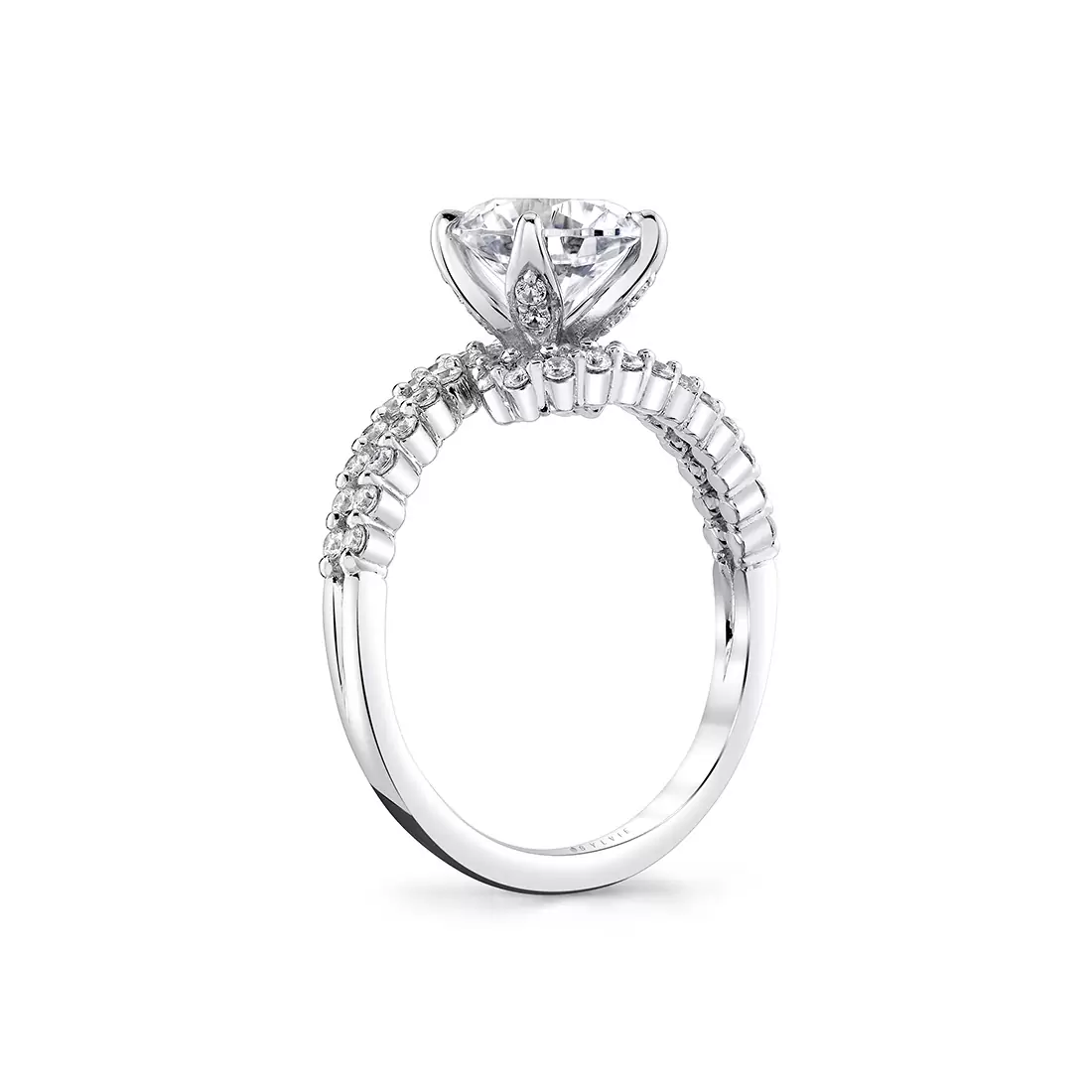double crossover engagement ring