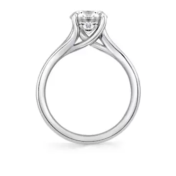 White Gold Tulira Solitaire Vine Engagement Ring - Acacia