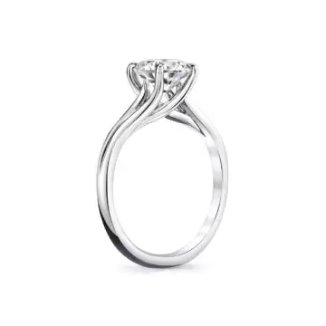 White Gold Tulira Solitaire Vine Engagement Ring - Acacia