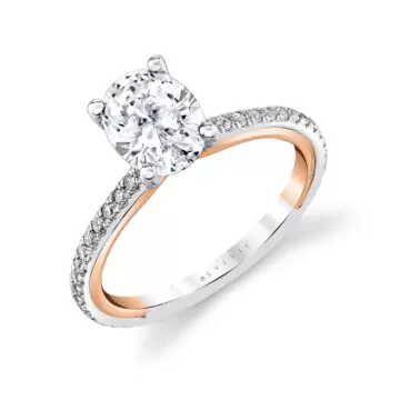 Yellow Gold Iconelle Two Tone Engagement Ring - Audrey
