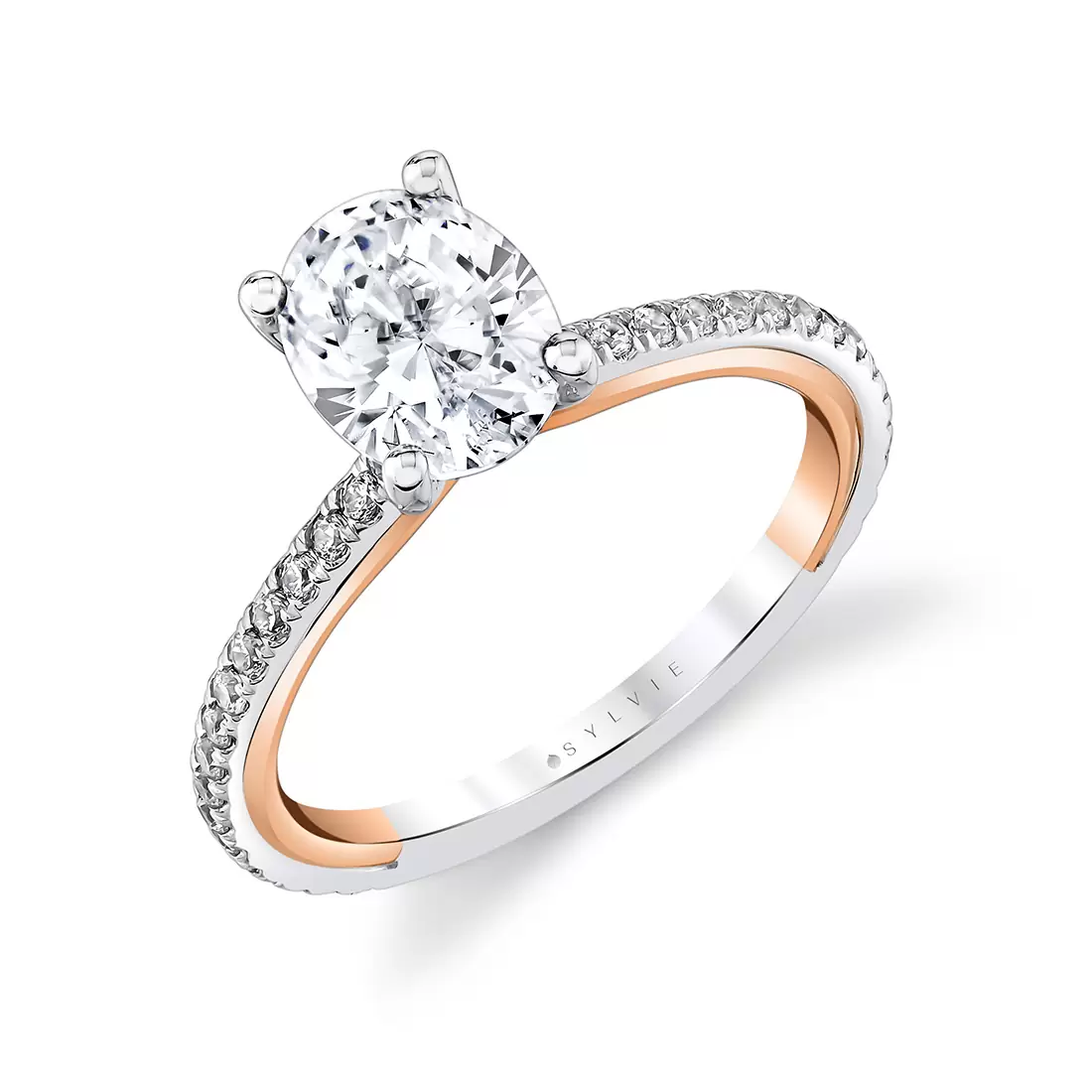 Yellow Gold Iconelle Two Tone Engagement Ring - Audrey