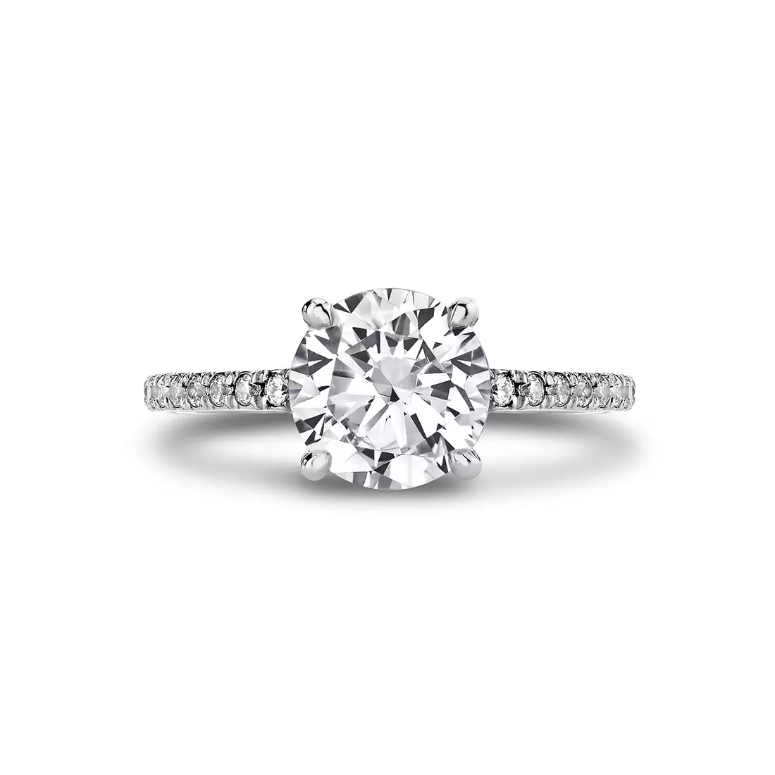 White Gold Iconelle Hidden Halo Engagement Ring - Reign