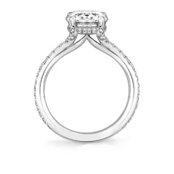 White Gold Iconelle Hidden Halo Engagement Ring - Reign