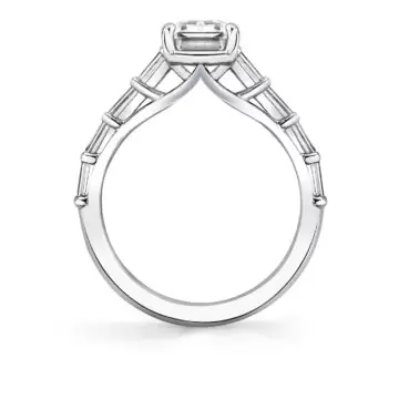 White Gold Iconelle Baguette Engagement Ring - Gwen