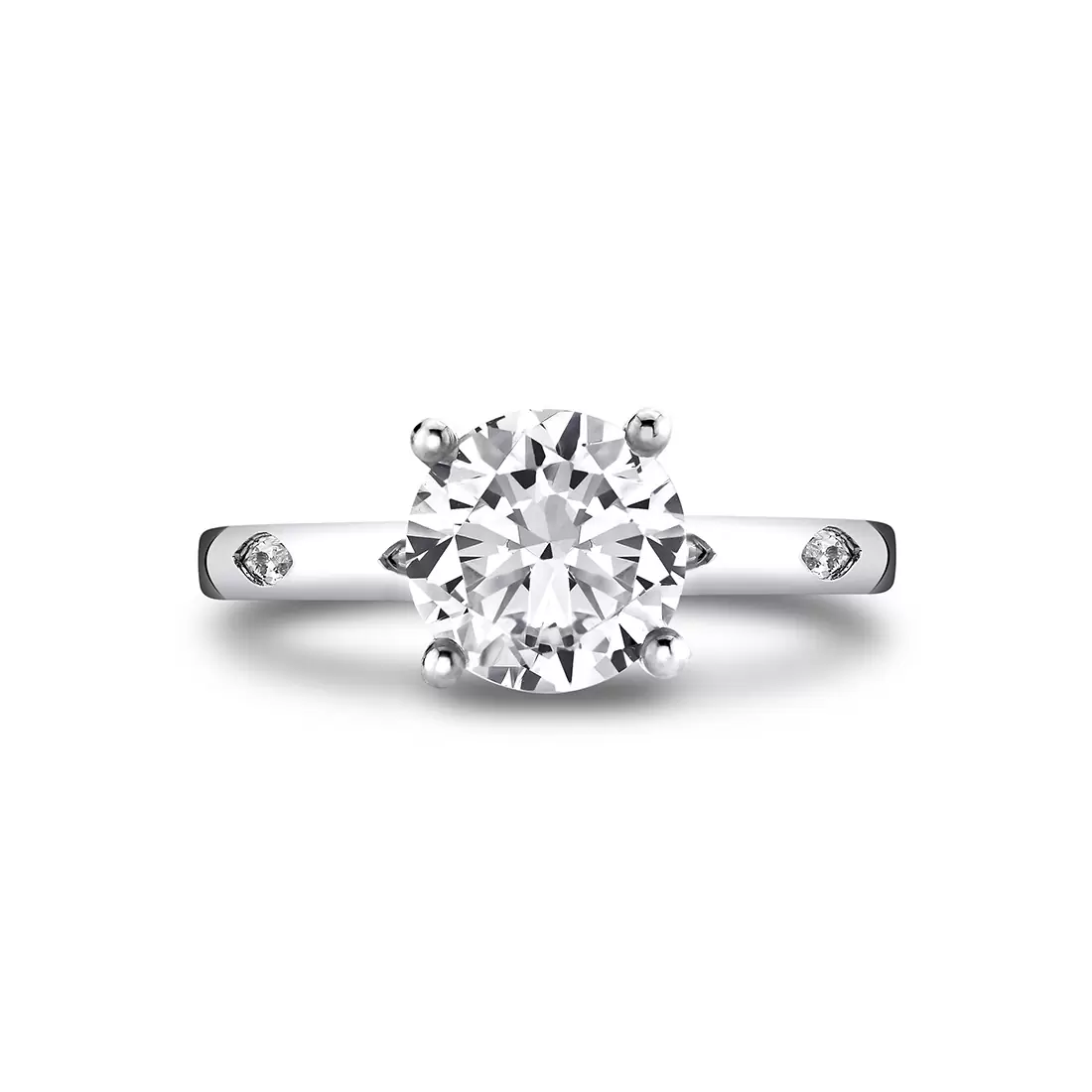 Yellow Gold Iconelle Flush Set Marquise Two Tone Engagement Ring - Lydia