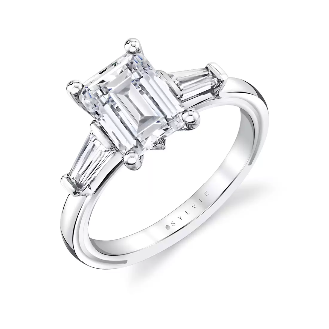 Iconelle Solitaire Three Stone Engagement Ring Evelyn Sylvie Jewelry