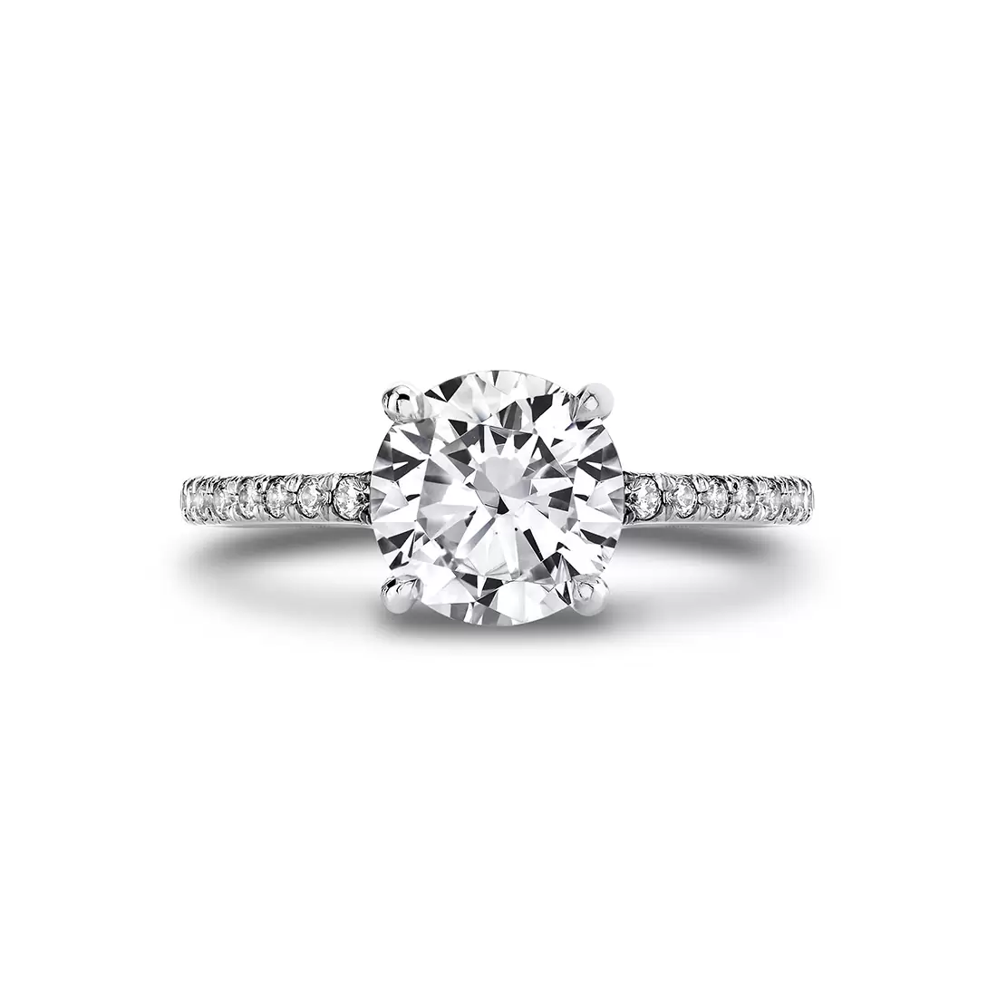 White Gold Iconelle Hidden Halo Engagement Ring - Giana