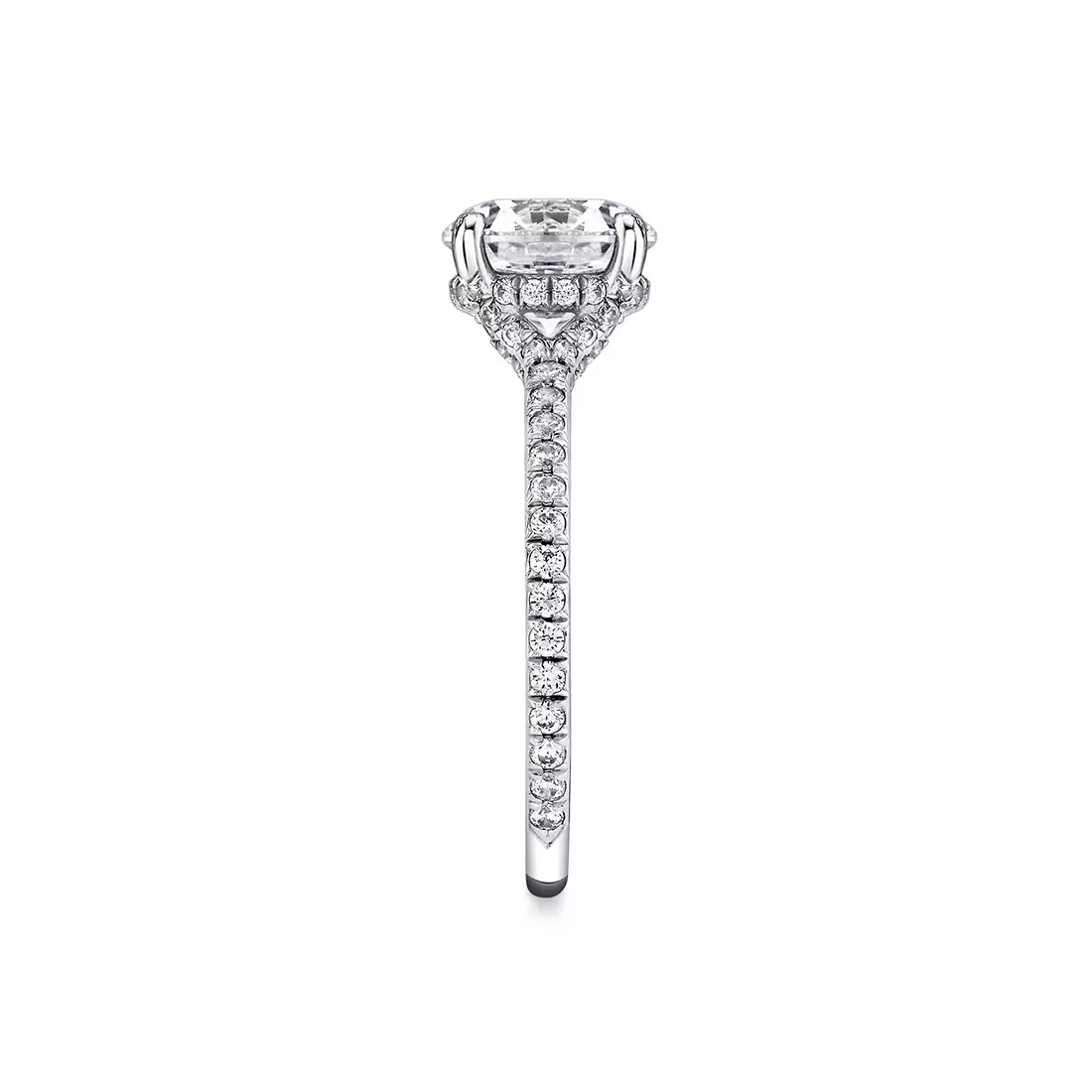 White Gold Iconelle Hidden Halo Engagement Ring - Giana