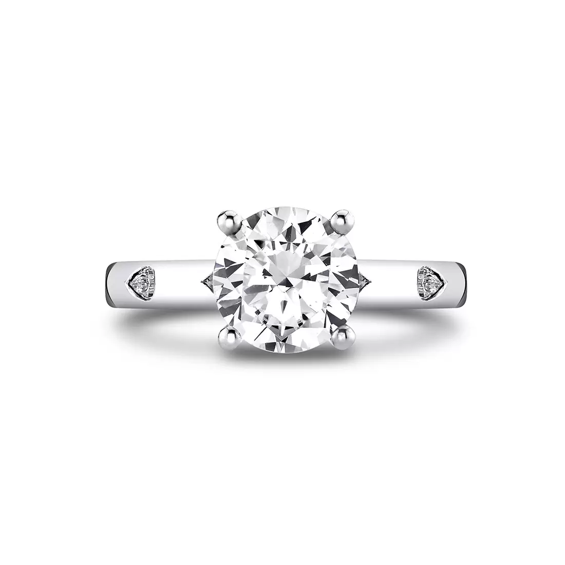 Yellow Gold Iconelle Two Tone Flush Set Pear Engagement Ring - Drew