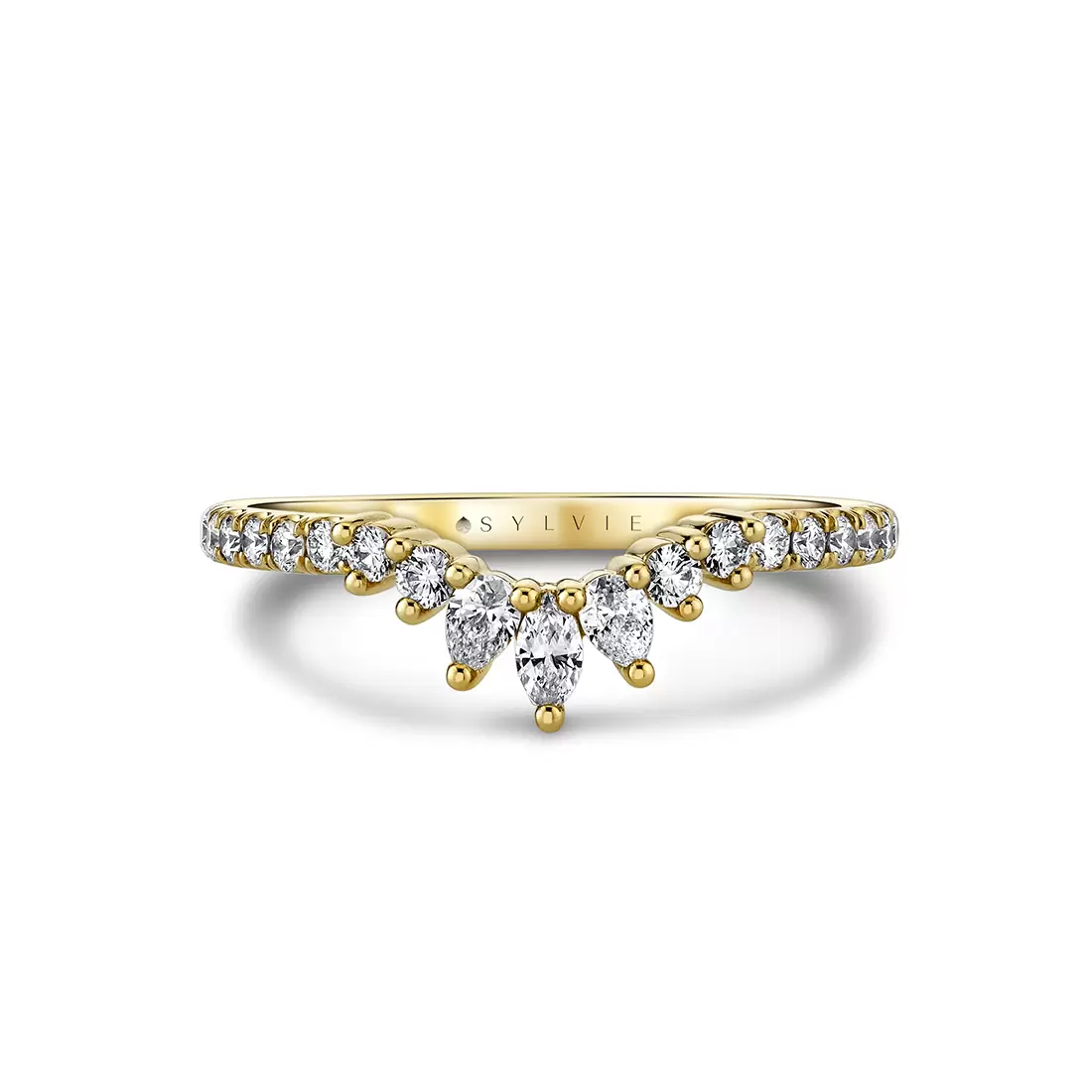 Yellow Gold Curved Wedding Ring