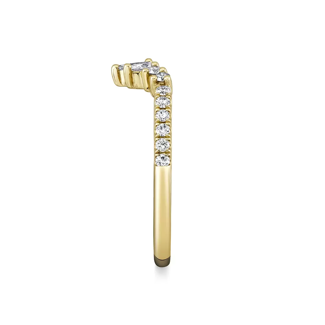 Yellow Gold Curved Wedding Ring