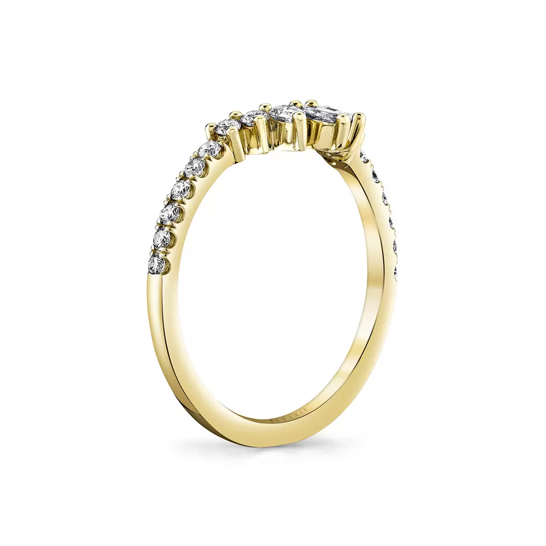 Yellow Gold Curved Wedding Ring