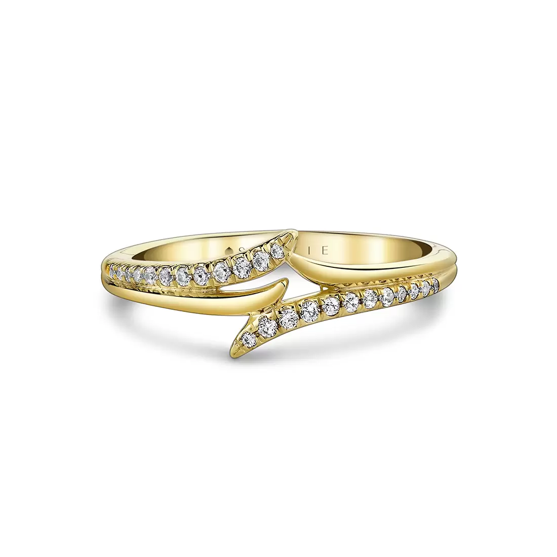 Yellow Gold Tulira Diamond Vine Wedding Ring
