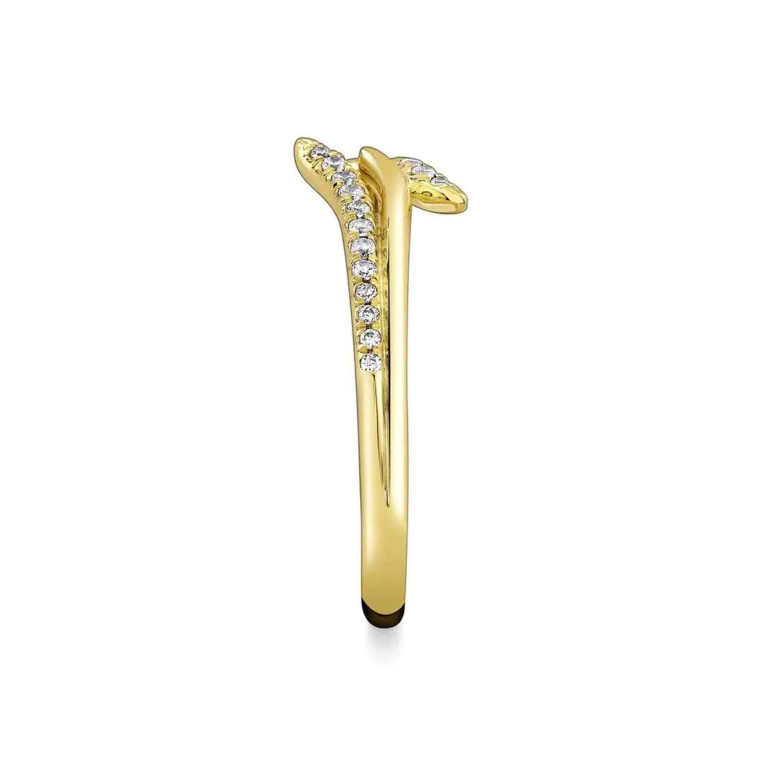 Yellow Gold Tulira Diamond Vine Wedding Ring