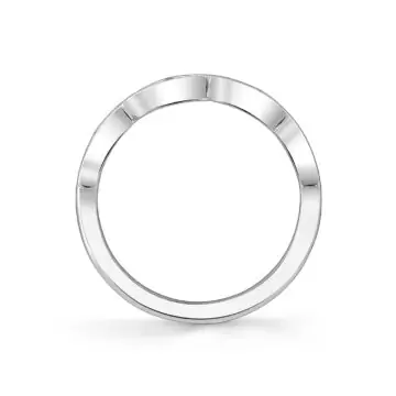 White Gold Tulira Leaf Diamond Wedding Ring