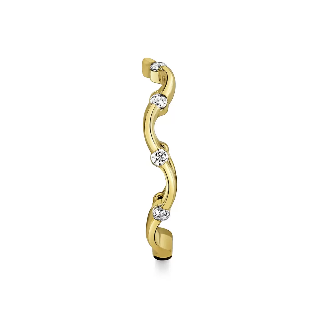 Yellow Gold Tulira Diamond Vine Wedding Ring