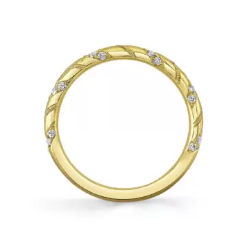 Yellow Gold Tulira Twist Diamond Wedding Ring - Delphine
