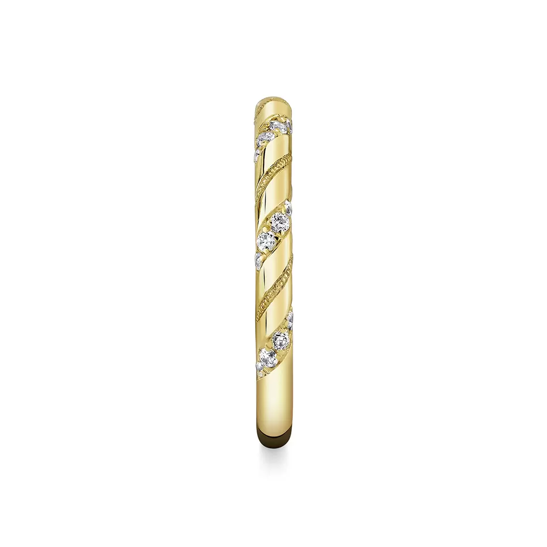 Yellow Gold Tulira Twist Diamond Wedding Ring - Delphine