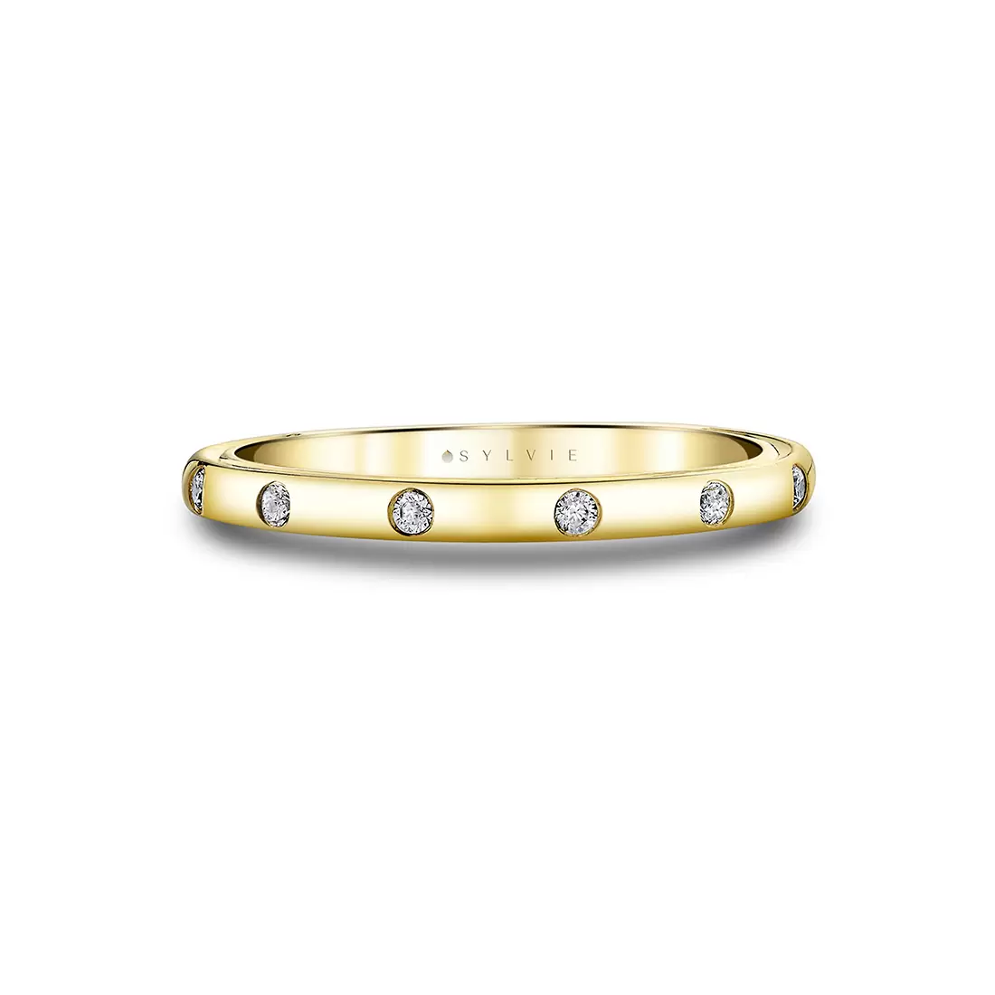 Yellow Gold Iconelle Flush Set Wedding Ring - Sedona