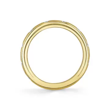 Yellow Gold Iconelle Flush Set Wedding Ring - Sedona
