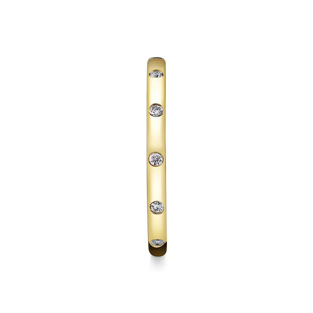 Yellow Gold Iconelle Flush Set Wedding Ring - Sedona