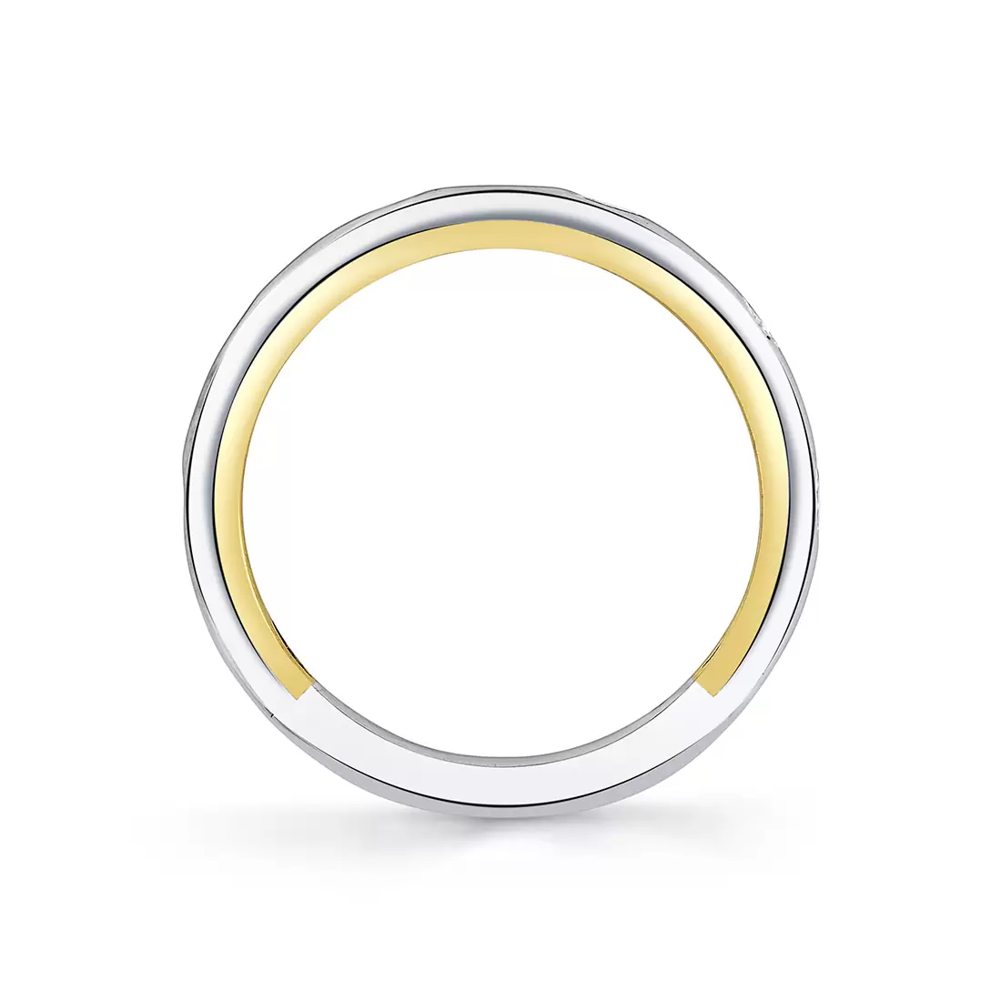 Yellow Gold Iconelle Flush Set Marquise Wedding Ring - Lydia