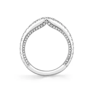 White Gold Iconelle Diamond Shell Wedding Ring