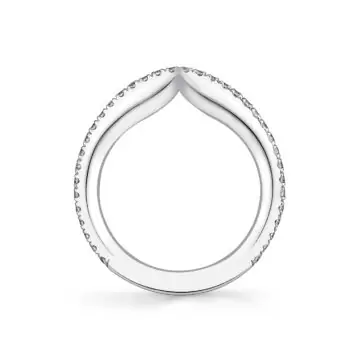 White Gold Iconelle Diamond Shell Wedding Ring