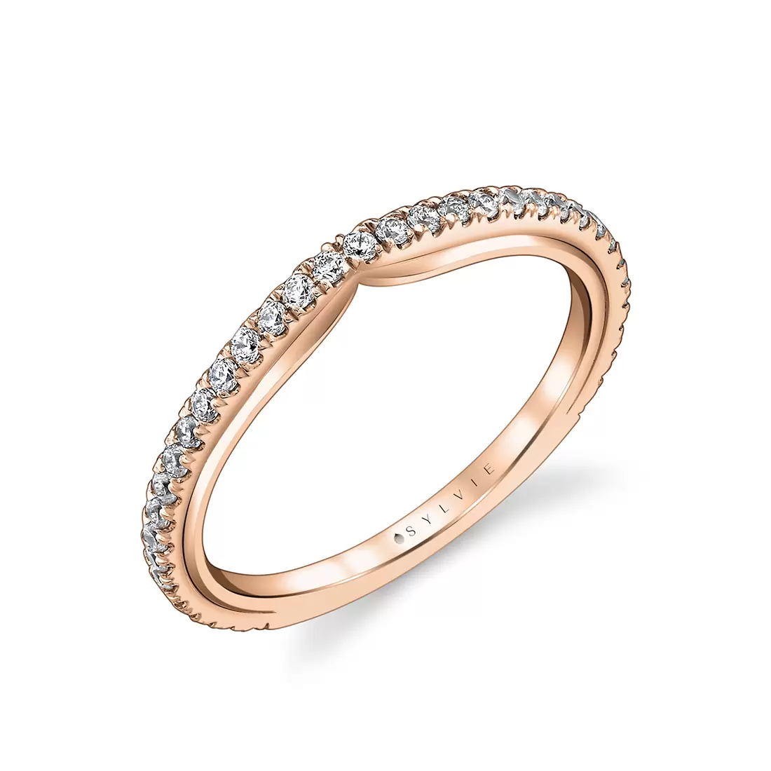White Gold Iconelle Diamond Shell Wedding Ring