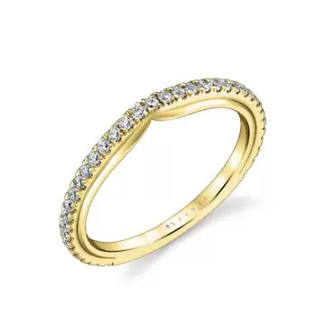 White Gold Iconelle Diamond Shell Wedding Ring